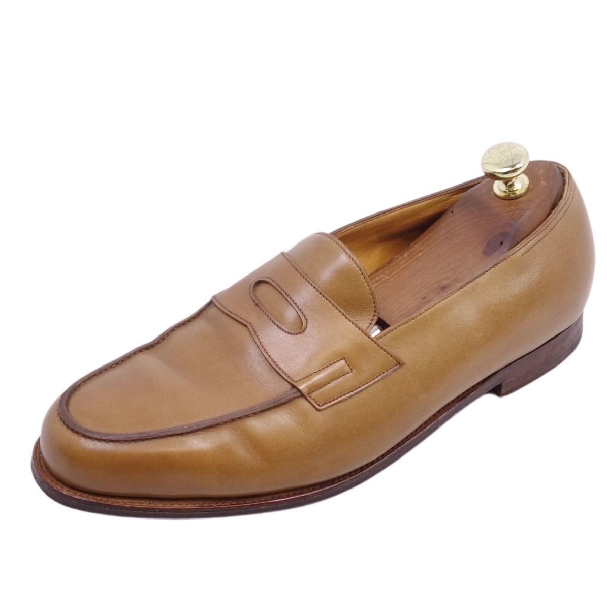 美品 ジョンロブ JOHN LOBB ローファー LOPEZ ロペス カーフレザー モカシン メンズ シューズ 靴 9.5EE(27cm) ブラウン ch12ms-rm10c12732