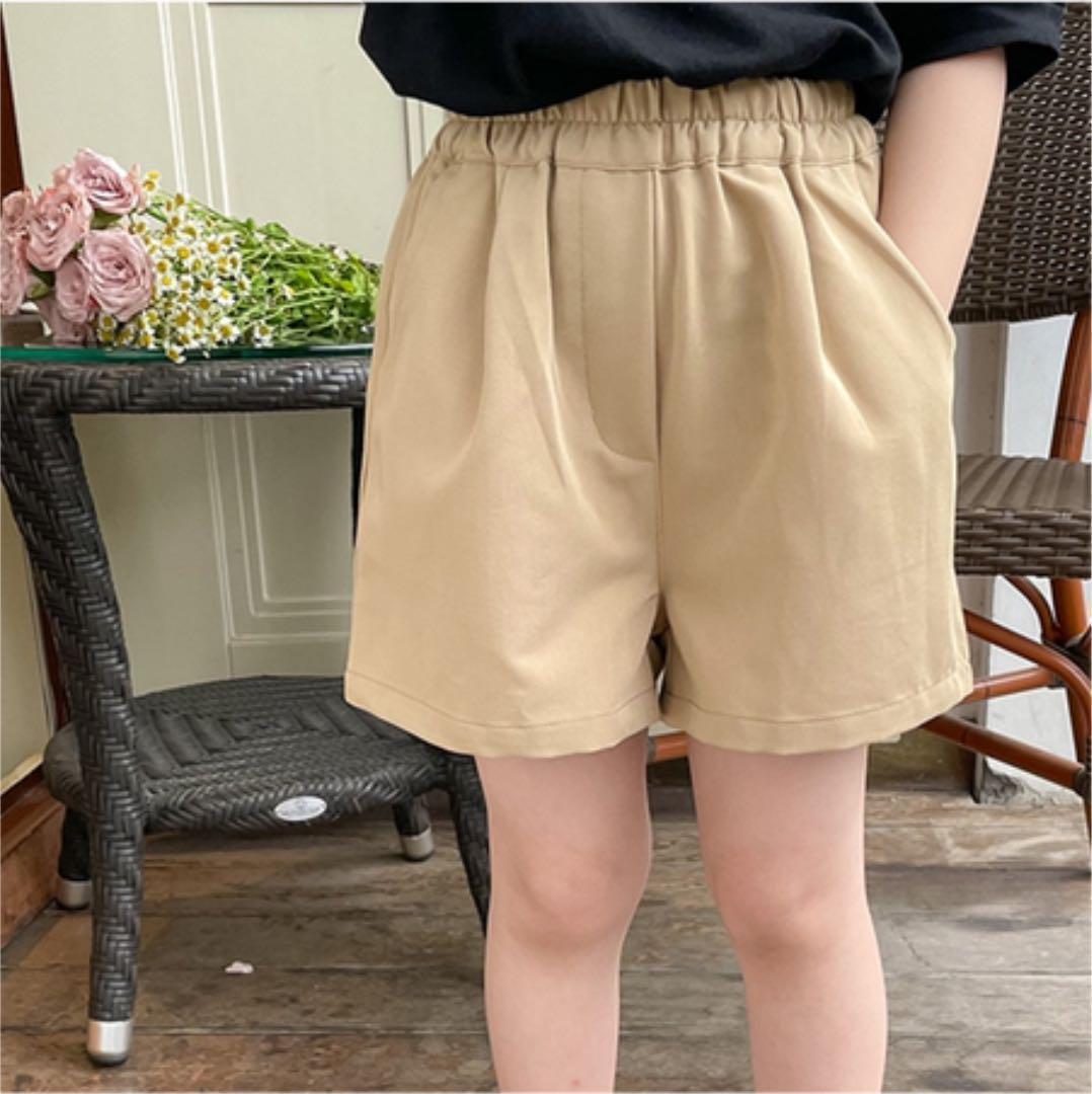 100cm ショートパンツ オールシーズン 着替えようズボン 半ズボン 子供服ズボン ベージュ 子ども服(女の子用) | basz-arq.com