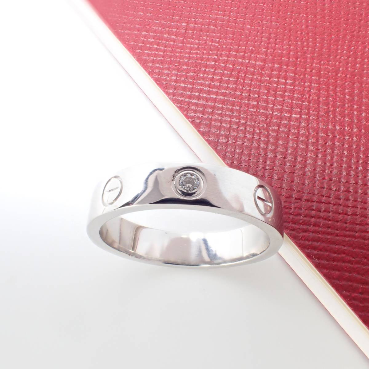 SALE/87%OFF】 カルティエ Cartier K18WG 1pd ダイヤ ミニラブリング SALE/87%OFF】 カルティエ Cartier K18WG 1pd ダイヤ ミニラブリング