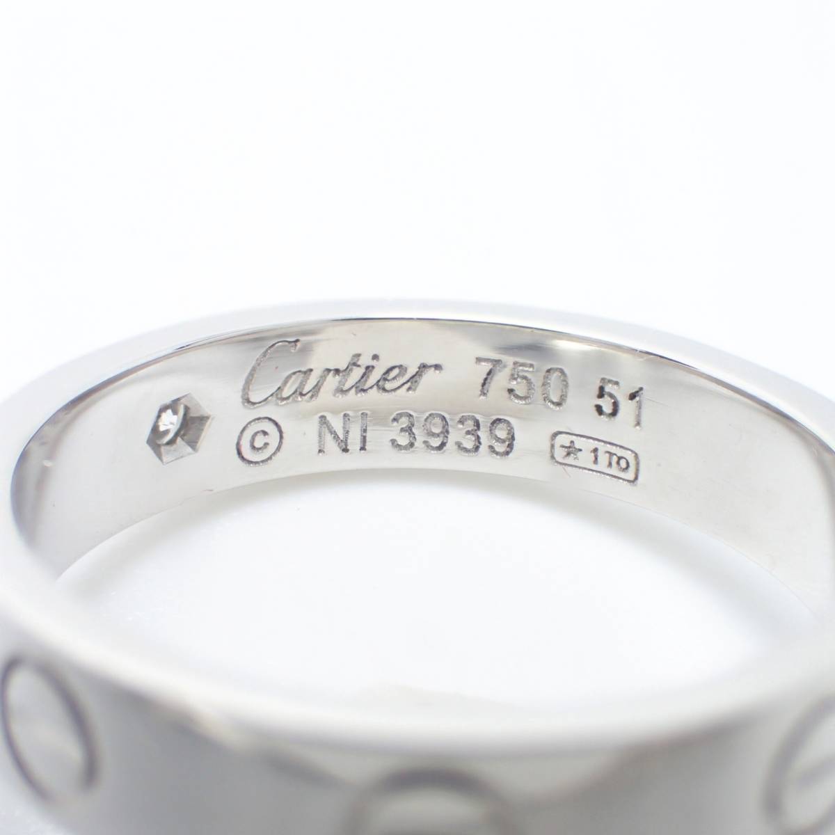 SALE/87%OFF】 カルティエ Cartier K18WG 1pd ダイヤ ミニラブリング SALE/87%OFF】 カルティエ Cartier K18WG 1pd ダイヤ ミニラブリング