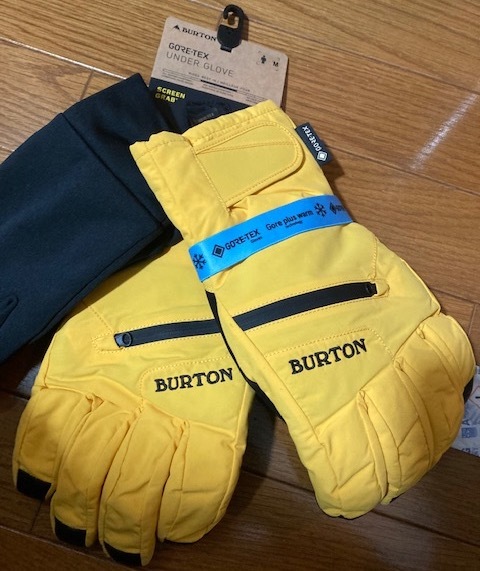 Burton Gore-Tex Under Glove Spectra Yellow M グローブ _画像1