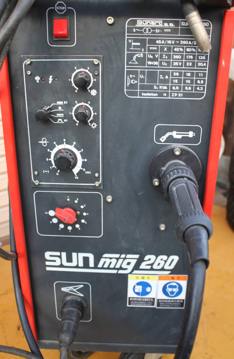 Yahoo!オークション - Sunarc SUN mig260 半自動溶接機 (SU-260 Yahoo!オークション - Sunarc SUN mig260 半自動溶接機 (SU-260