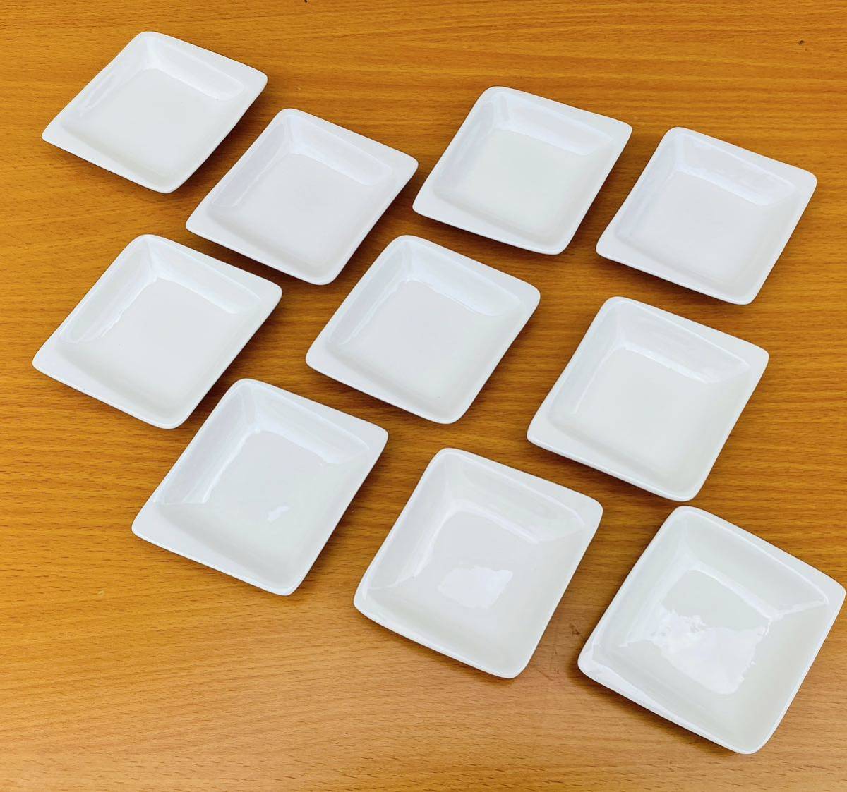 未使用 小皿/角皿 白/ホワイト 和食器/洋食器 陶器 10枚の画像1