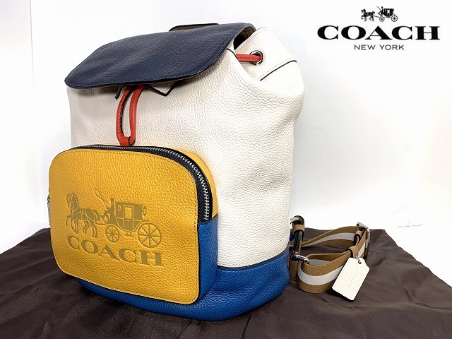  new goods * free shipping * Coach COACH leather hose and carriage rucksack backpack 