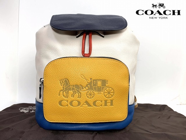  new goods * free shipping * Coach COACH leather hose and carriage rucksack backpack 