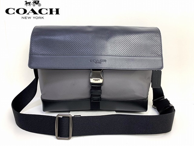 極美品☆送料無料☆ コーチ メンズ COACH パーフォレイテッド レザー ...