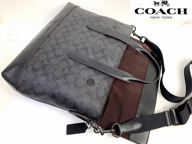 美品☆送料無料☆ コーチ メンズ COACH シグネチャー ハミルトン