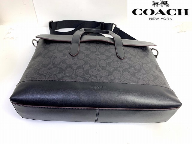 美品★送料無料★ コーチ メンズ COACH シグネチャー ハミルトン ポートフォリオ 2WAY ビジネスバッグ ブリーフケース ショルダーバッグ