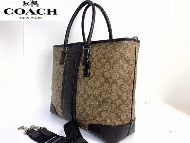 美品☆送料無料☆ コーチ メンズ COACH シグネチャー 2Way ショルダー