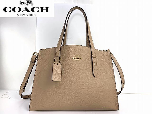 新品 コーチ チャーリー キャリーオール 2way ショルダーバッグ レザー ...