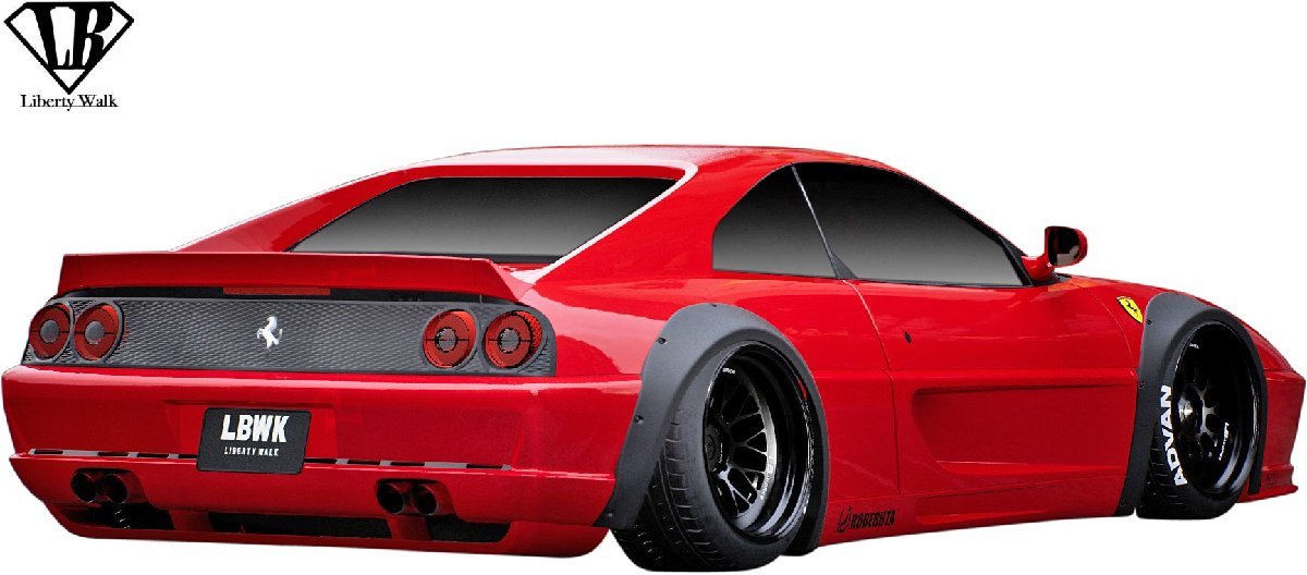 【M’s】 Ferrari F355 (1994y-1999y) LBワークス リア ウイング Liberty Walk リバティーウォーク エアロ パーツ ダックテール スポイラー_画像8