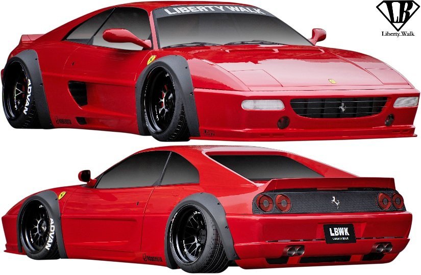 【M’s】 Ferrari フェラーリ F355 (1994y-1999y) LB-WORKS リアディフューザー ／／ Liberty Walk リバティーウォーク LBWK エアロ パーツ_画像2