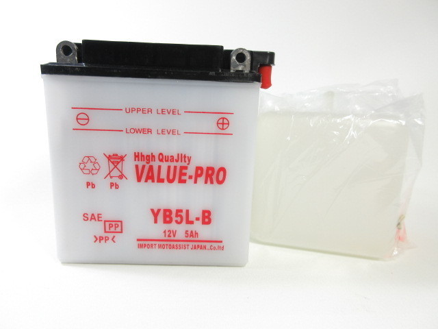 YB5L-B 開放型バッテリー ValuePro / 互換 FB5L-B TZR125 TZR250 1KT 2XT RZ250R TDR250 SRX-4 SRX-6 RZ125 XT400 XT600Z_画像4