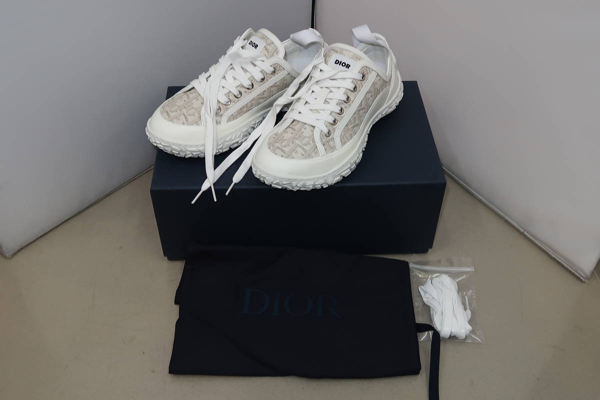 ■□未使用 Dior ディオール B28 LT DIOR OBLIQUUE JACQUARD ジャガードローカットスニーカー サイズ：38□■_画像1