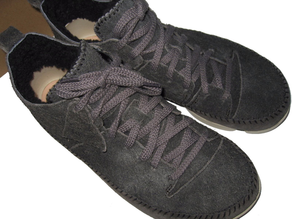 新品 定価2.75万▼ 26.5cm US 8.5 EU 41.5 クラークス × シップス Vibramソール ボア デザート ブーツ ヌバック レザー ミドルカット 濃灰 2