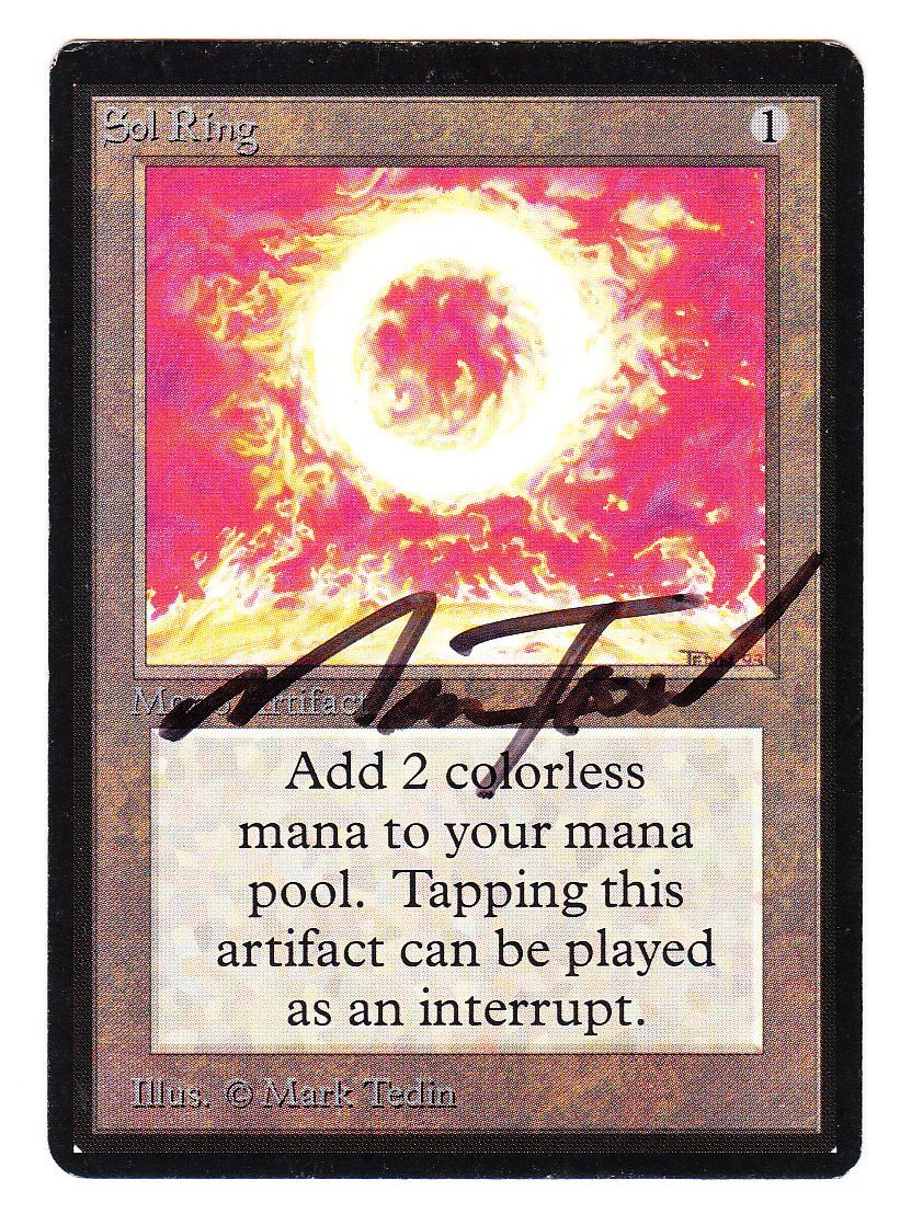 ●MTG● β ベータ 太陽の指輪 Sol Ring(英語 サイン)_画像1