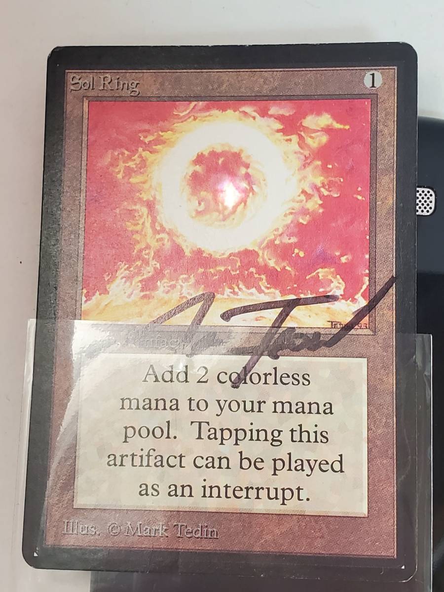 ●MTG● β ベータ 太陽の指輪 Sol Ring(英語 サイン)_画像3