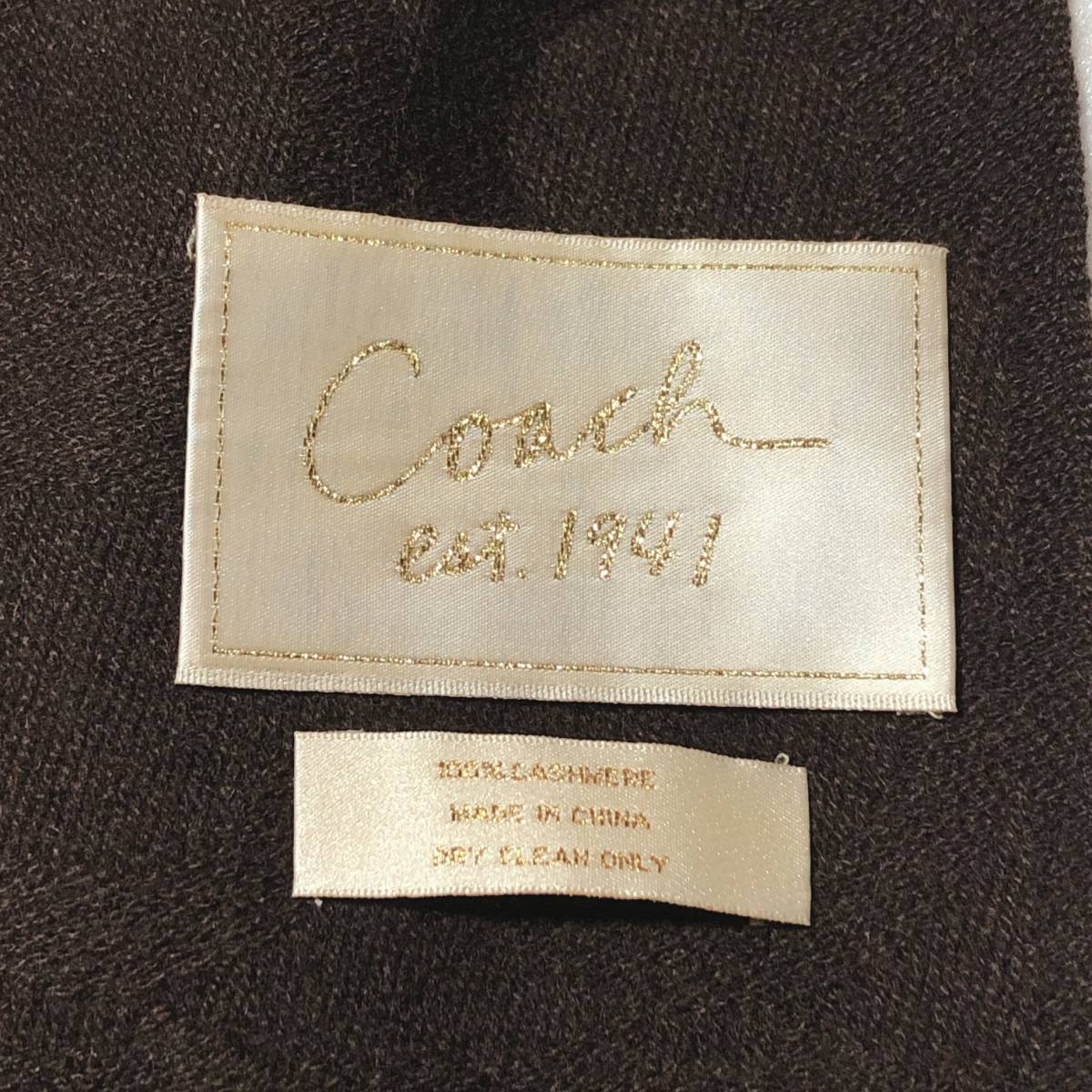 COACH カシミヤ マフラー/コーチ シグネチャー C 総柄 カシミア 100
