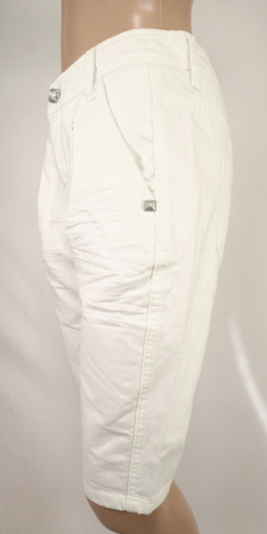 * есть перевод новый товар стерео fa фланель STEFANEL Denim шорты хлопок 100% размер 42(XL)(W78) белый LPT2487
