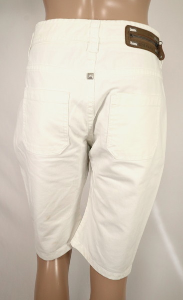 * есть перевод новый товар стерео fa фланель STEFANEL Denim шорты хлопок 100% размер 42(XL)(W78) белый LPT2487
