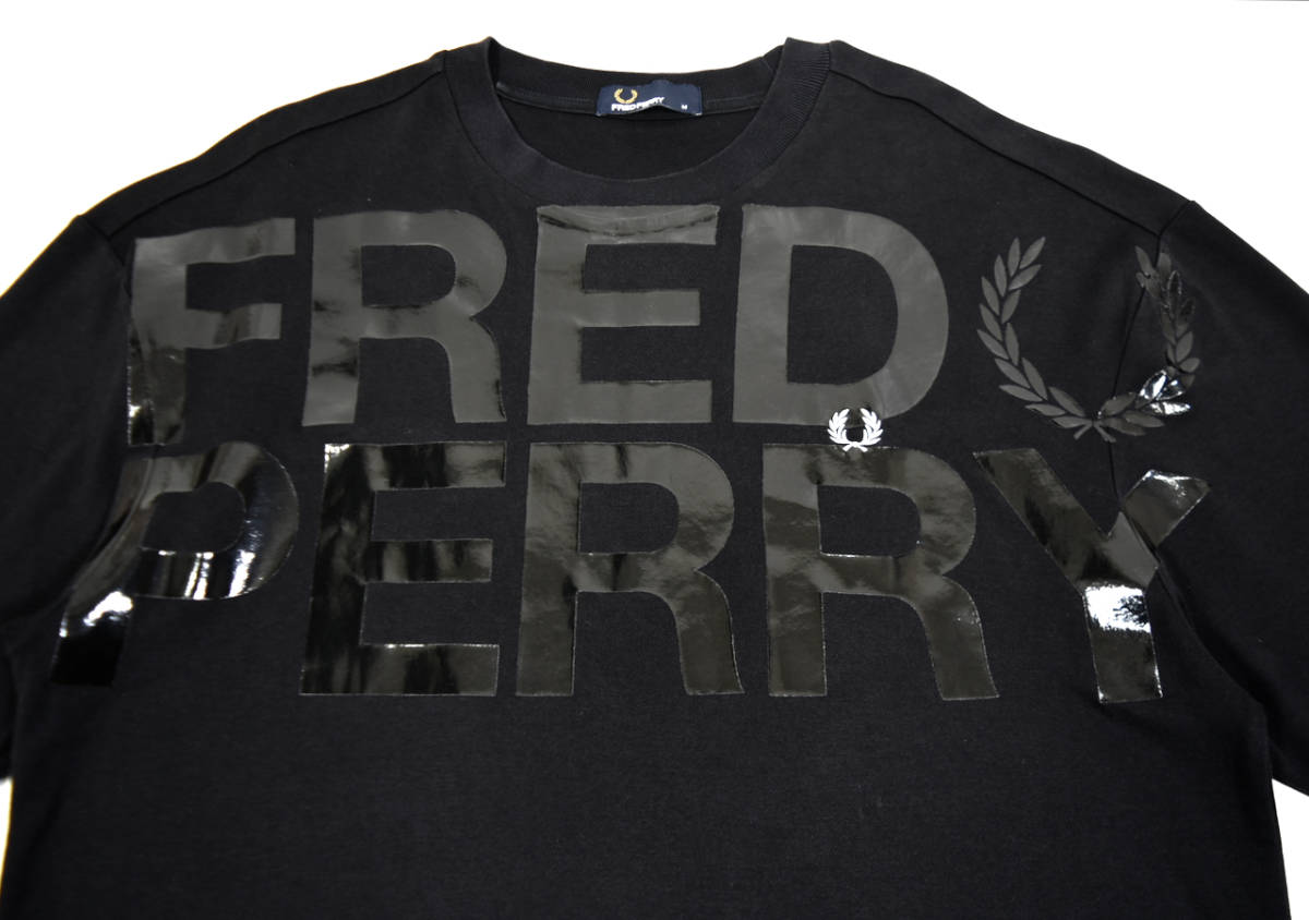 FREDO PERRY フレッドペリー ビッグプリントピッグシルエット半袖Tシャツ MISSIONGENERALSTORE ブラック 黒