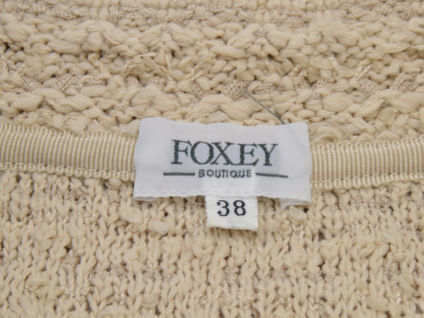 フォクシー FOXEY BOUTIQUE ツイードジャケット 38サイズ ベージュ レディース j_p F-L7389_画像5