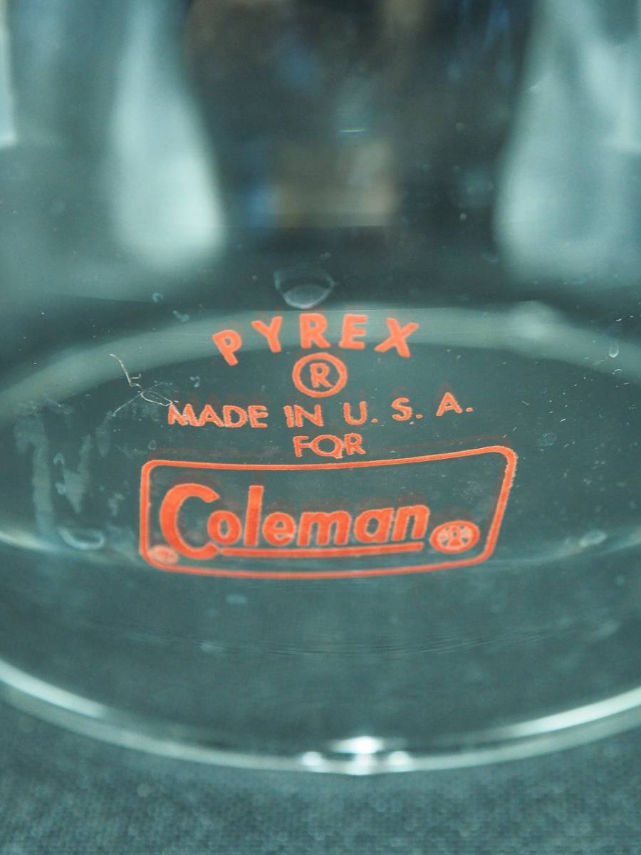 Coleman PYREX コールマン パイレックス グローブ レッドレター 赤文字 200A　s01_画像1