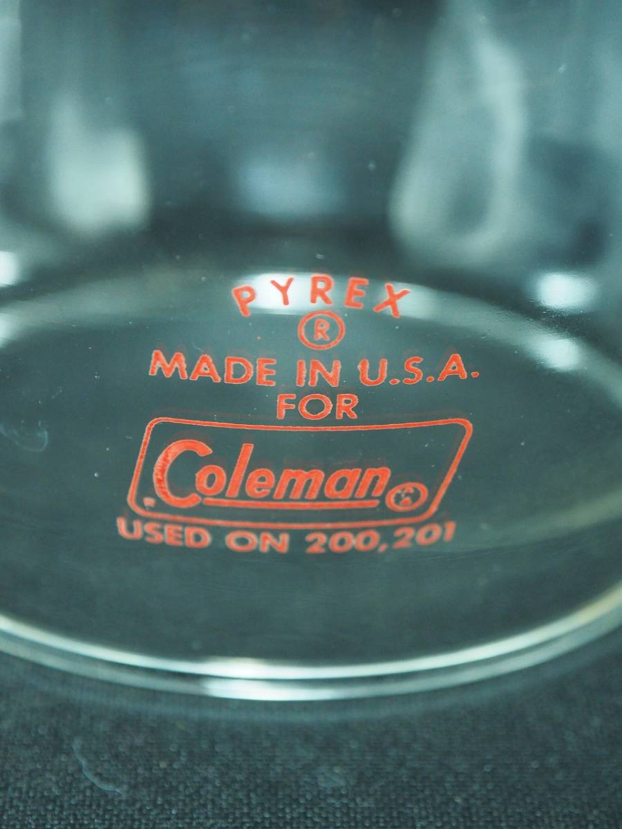 Coleman PYREX コールマン パイレックス グローブ レッドレター 赤文字 200A　s03_画像1