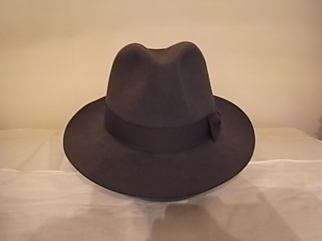 ***　Borsalino Beaver Felt Fedora Hat Pre-Owned ・ ボルサリーノ ・ ビーバー　***.