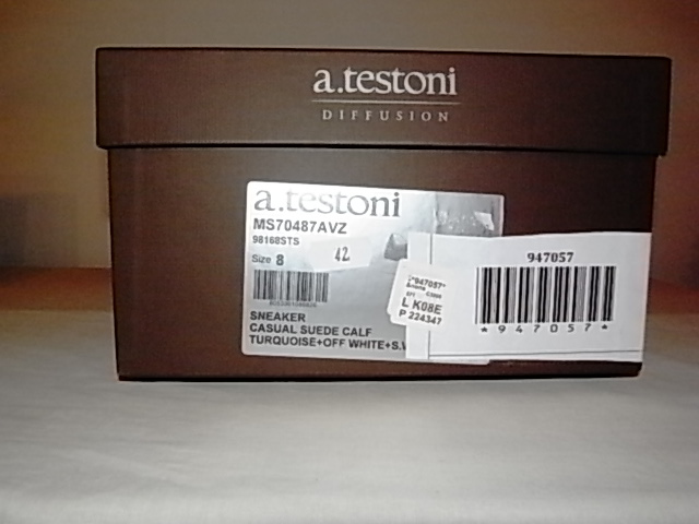 ***　A Testoni Men's Sneakers Size = UK ８ ≒ ２７cm・ア・テストーニ スニーカー　*** _画像6