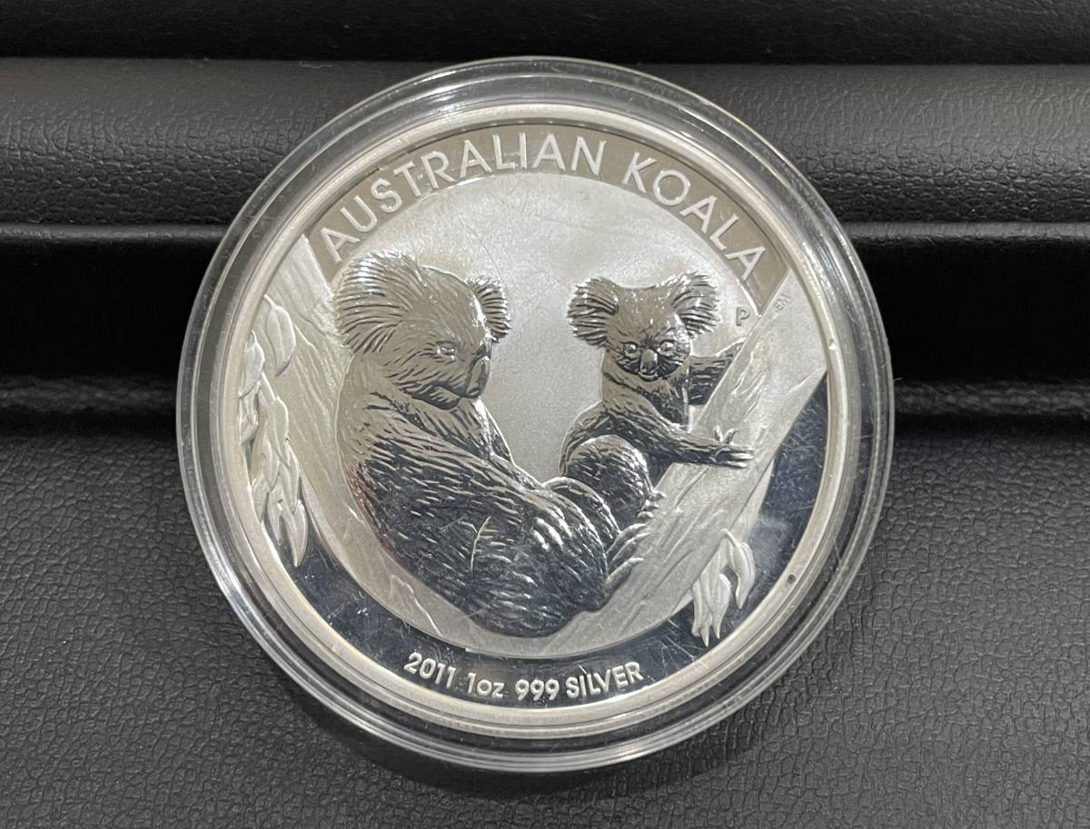 ■希少■オーストラリア 2011年 コアラ銀貨 1ドル銀貨 純銀 999 SILVER 1oz(オンス) ケース付きの画像1