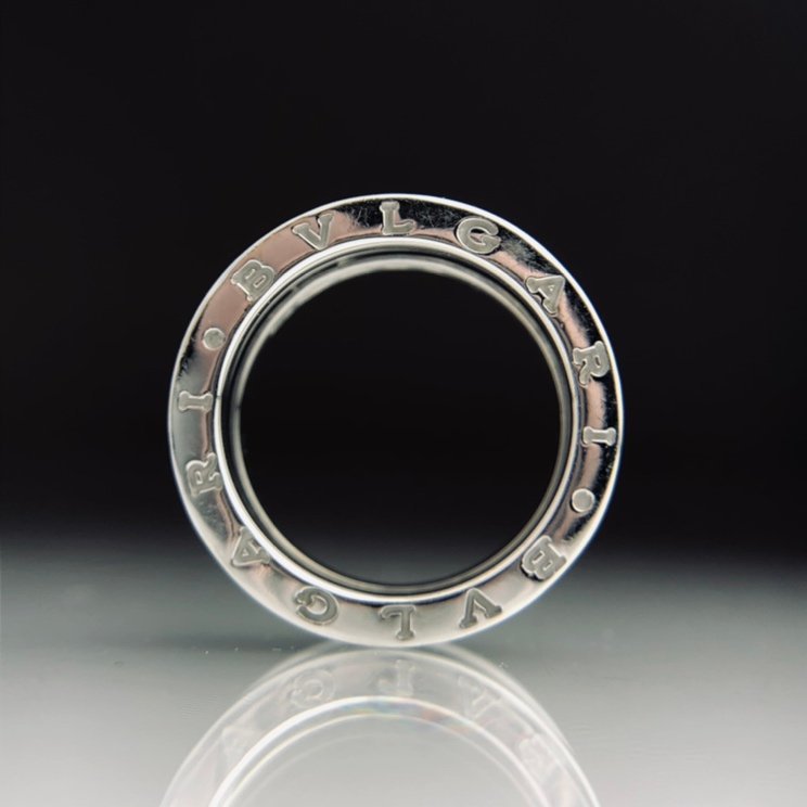 77】 BVLGARI ブルガリ K18WG サイズ 54 13号 10.6g B-ZERO1 ビー