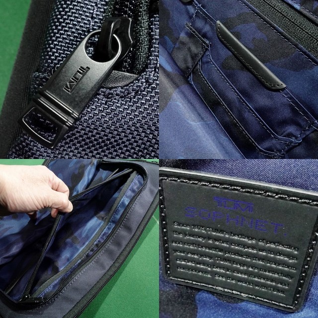 □TUMI SOPHNET.別注 バリスティックナイロン素材 PCケース/クラッチバッグ LARGE LAPTOP COVER アッシュネイビー 美品!!!□_画像6