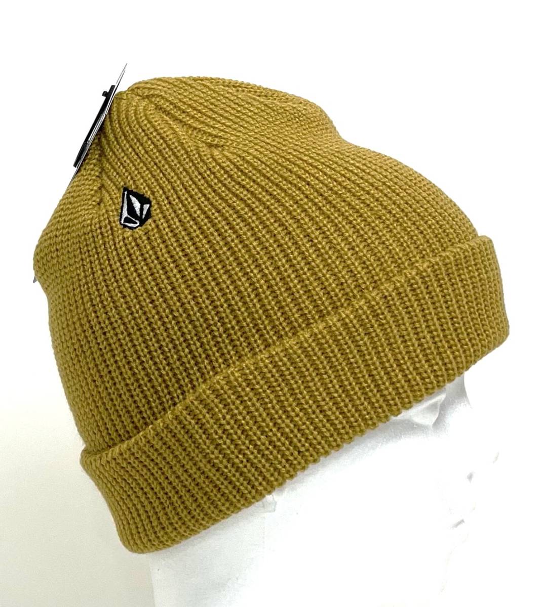 VOLCOM ボルコム D5832202HGD① ビーニー FullStoneBeanie ニット帽 ロゴ刺繍 Logo ハニー・ゴールド色 金 ヴォルコム 新品 即決 送料無料_画像4