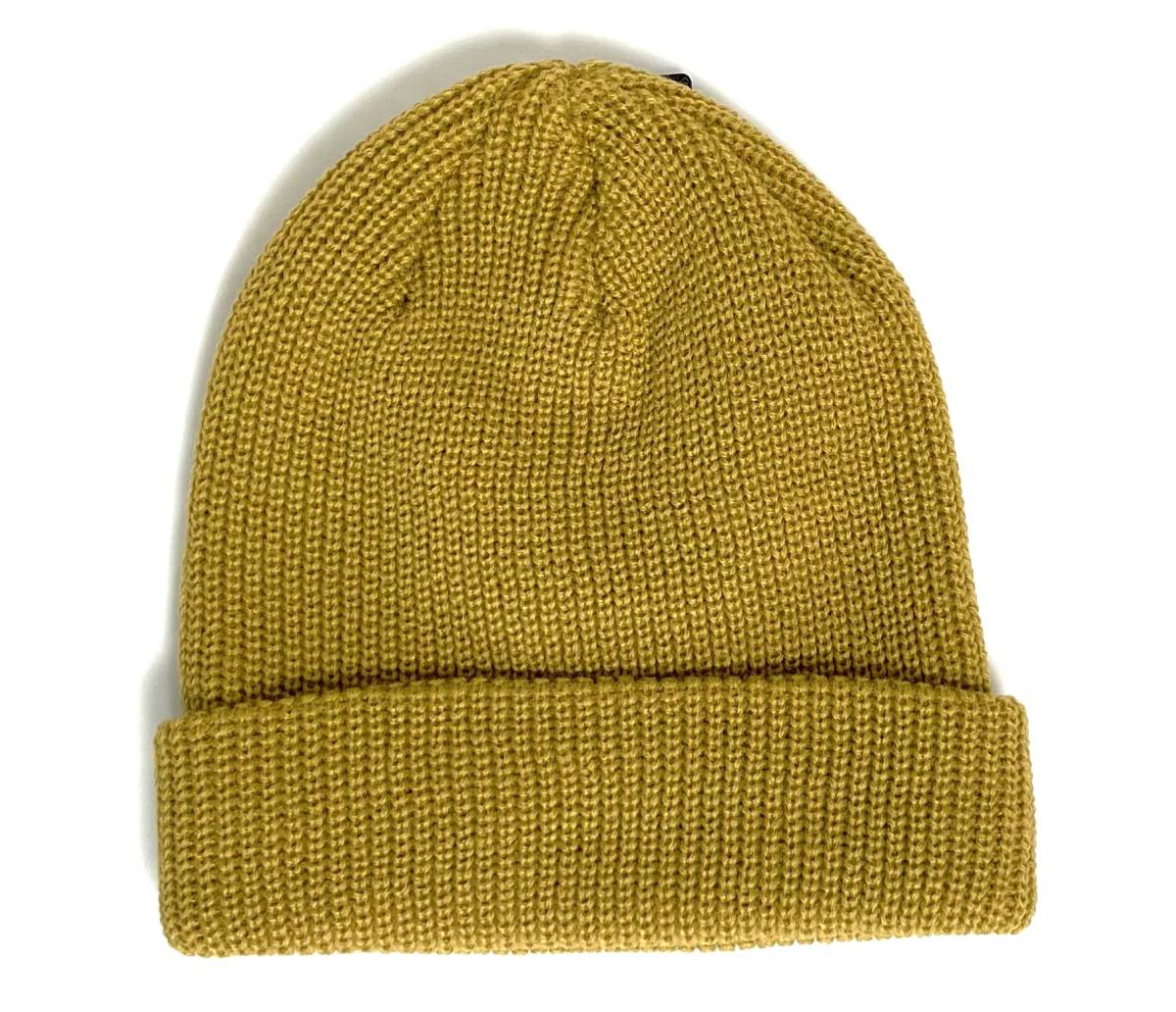 VOLCOM ボルコム D5832202HGD① ビーニー FullStoneBeanie ニット帽 ロゴ刺繍 Logo ハニー・ゴールド色 金 ヴォルコム 新品 即決 送料無料_画像2