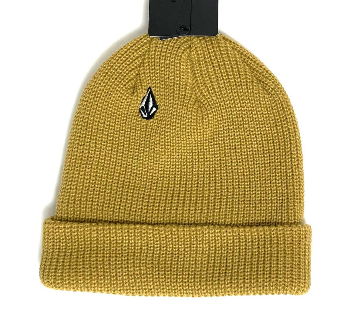 VOLCOM ボルコム D5832202HGD① ビーニー FullStoneBeanie ニット帽 ロゴ刺繍 Logo ハニー・ゴールド色 金 ヴォルコム 新品 即決 送料無料_画像1