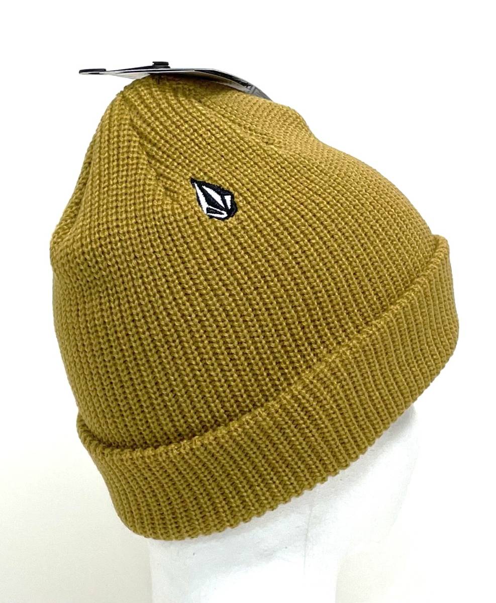 VOLCOM ボルコム D5832202HGD① ビーニー FullStoneBeanie ニット帽 ロゴ刺繍 Logo ハニー・ゴールド色 金 ヴォルコム 新品 即決 送料無料_画像5