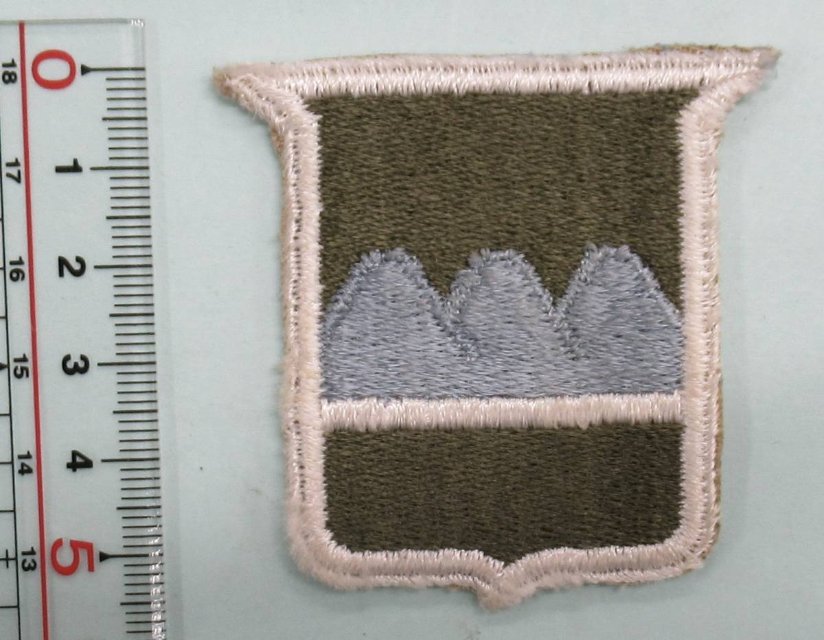 実物 WW2 米陸軍 第80歩兵師団 肩章 US ARMY 80TH INFANTRY DIVISION SHOULDER PATCHE (ブルーリッジ） エッジカットの画像2