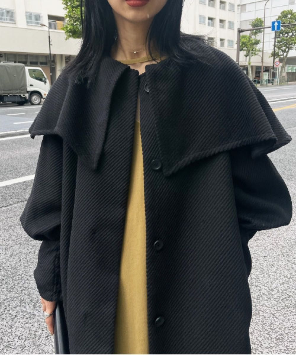 完売2022AW Ameri vintage アメリヴィンテージ 2WAY ヴィンテージ CAPE PUFF 21AW 美品 アメリ 21SS  SLEEVE CARDIGAN(フリー)￥15400 AMERI COAT SHEER