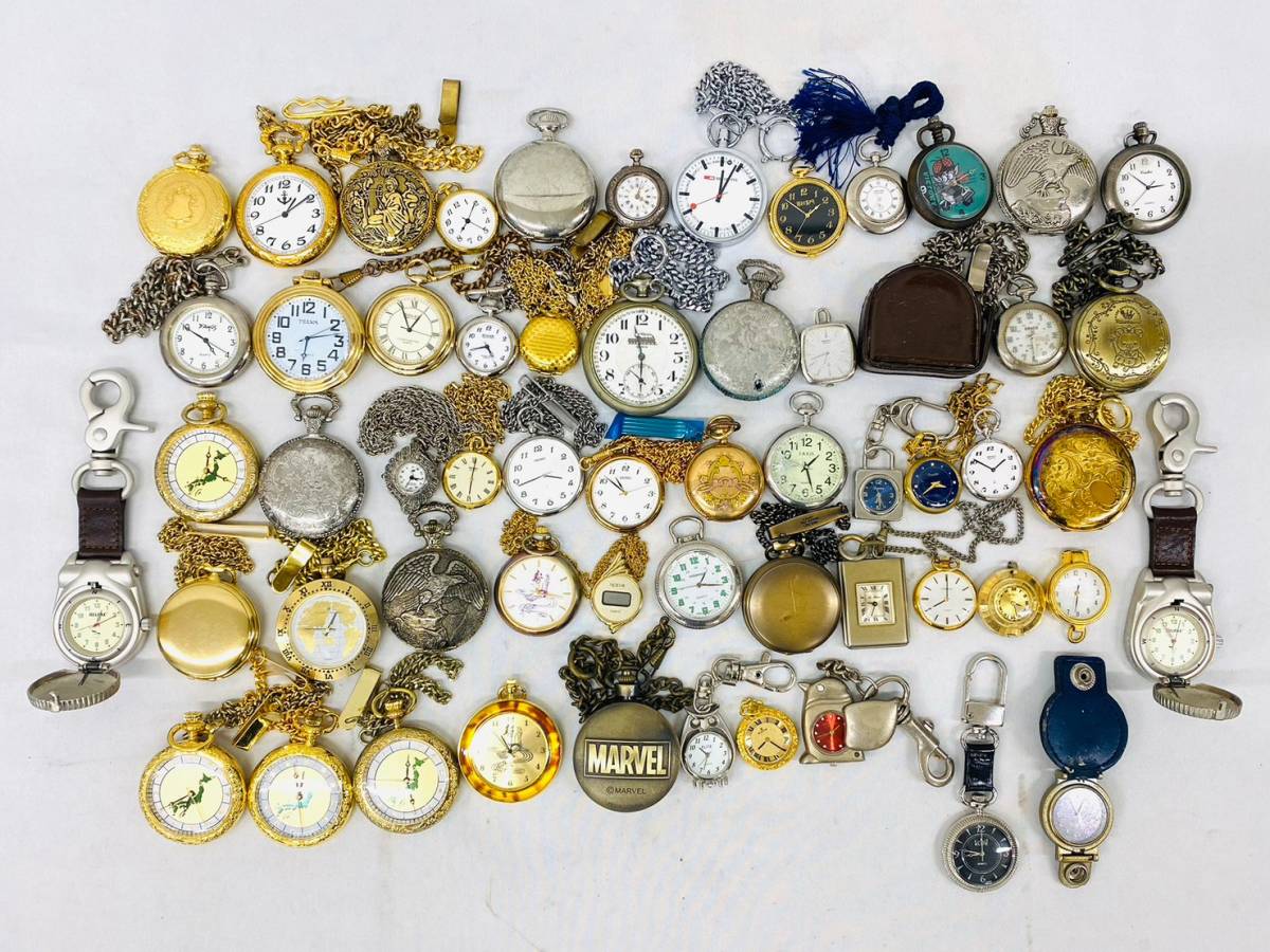 古の時計 郷愁の懐中時計 19個 アンティーク風ポケットウォッチ 大量