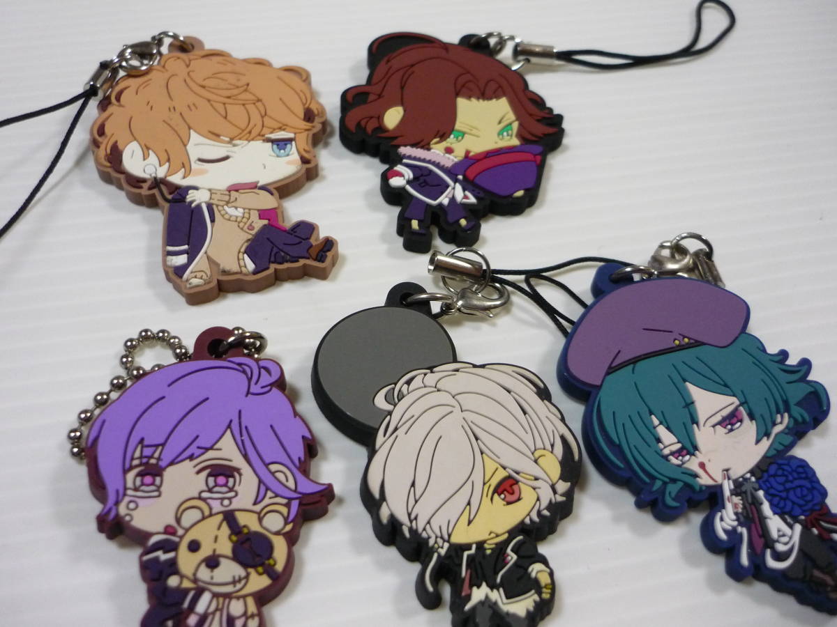 【送料無料】アニメグッズ 5個セット DIABOLIK LOVERS ストラップ ディアボリックラバーズ / まとめ マスコット ラバー ストラップ