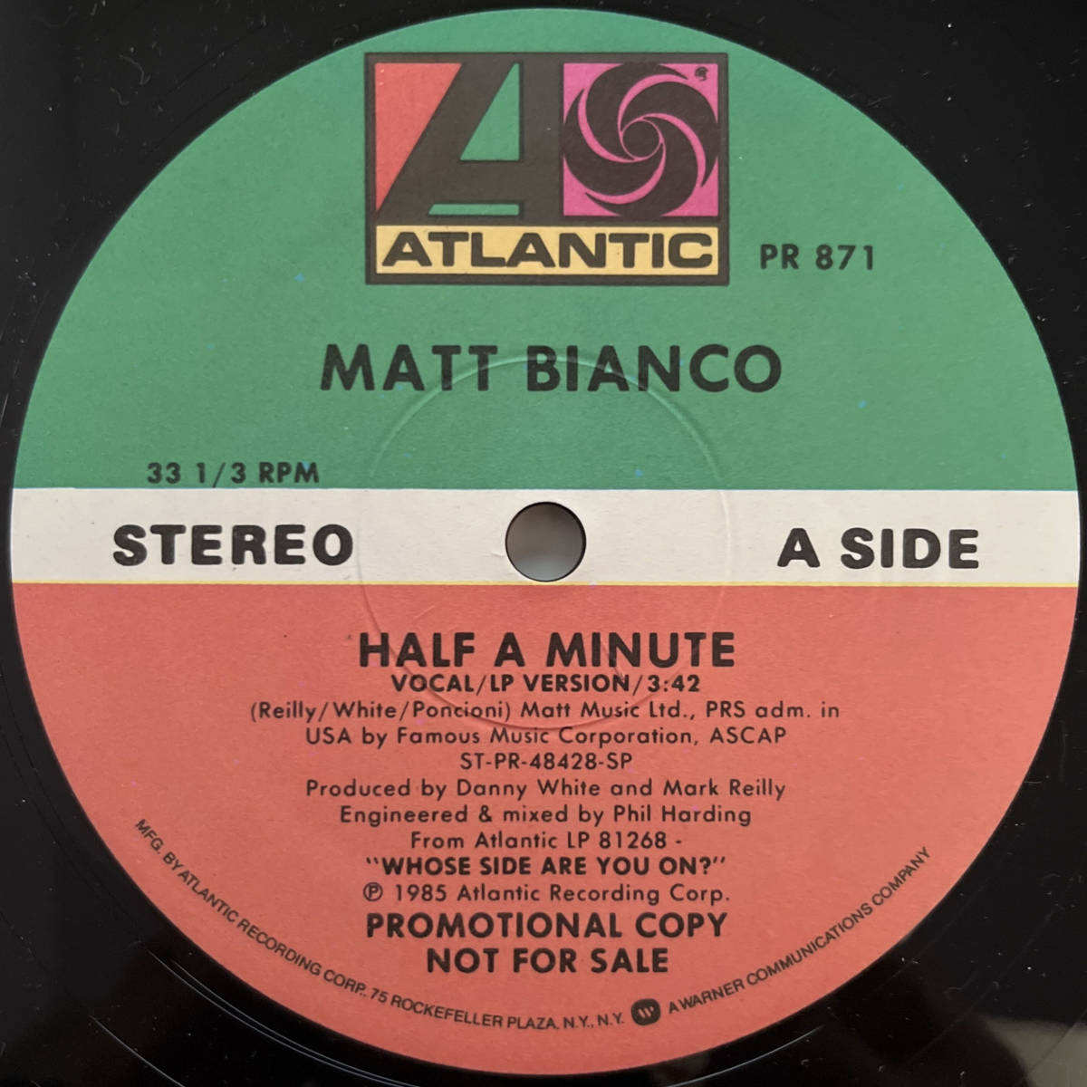 Matt Bianco - Half A Minute (Promo)_画像3