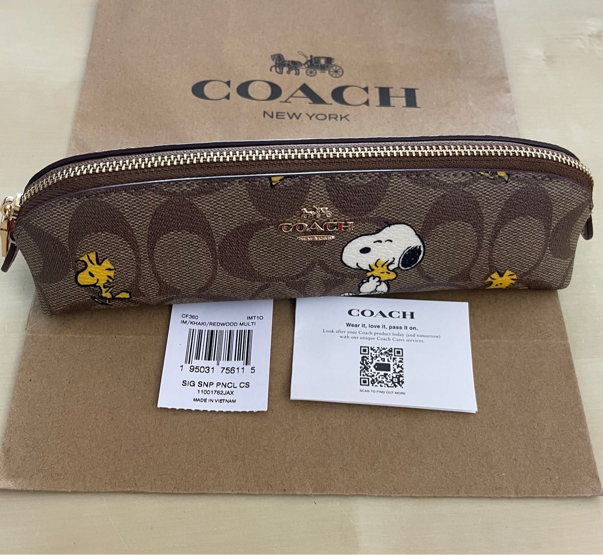 COACH × PEANUTS 新品 シグネチャー スヌーピー ウッドストック ペン