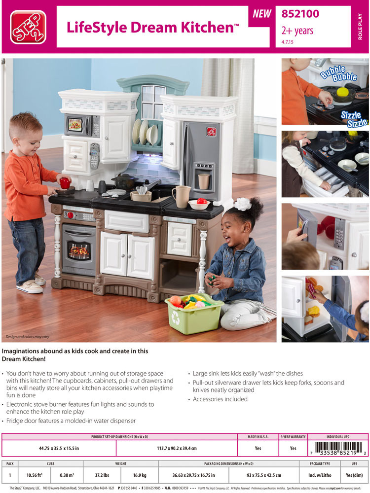  step 2 life style Dream kitchen playing house 2 -years old from STEP2 852100 / delivery classification B