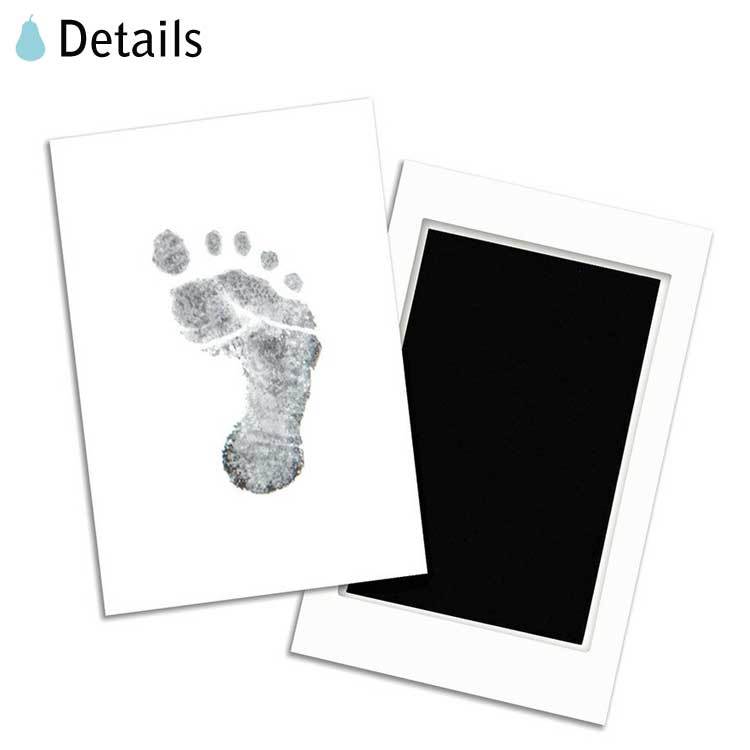 出産祝い 内祝い 手形 足形 ペアヘッド クリーンタッチ インク パッド ブラック_画像2