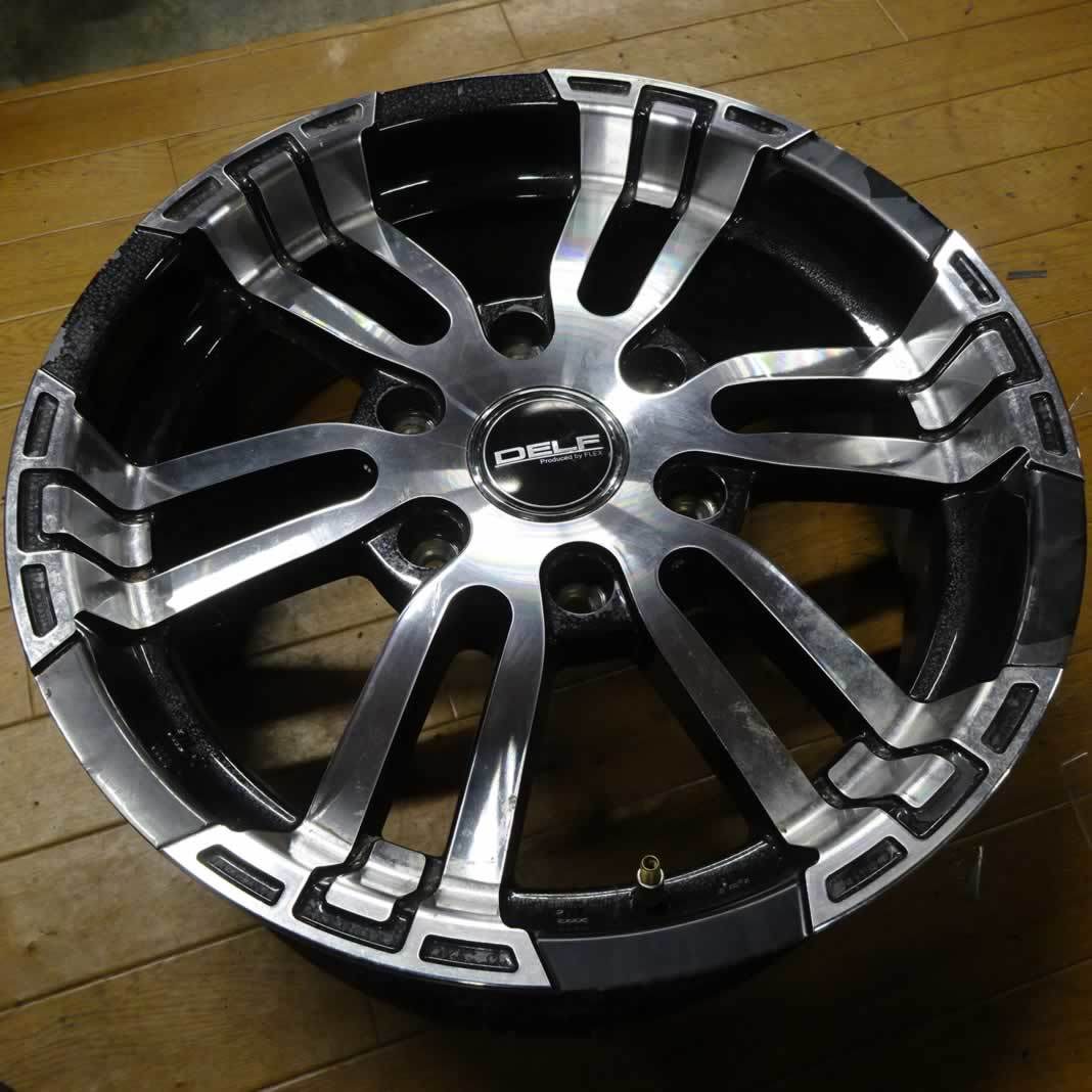 4ps.@SET company addressed to free shipping 17×6.5J Flex DELF-02 aluminium 6 hole PCD 139.7mm +38 hub diameter 110mm Hiace Regius Caravan NO,E0453