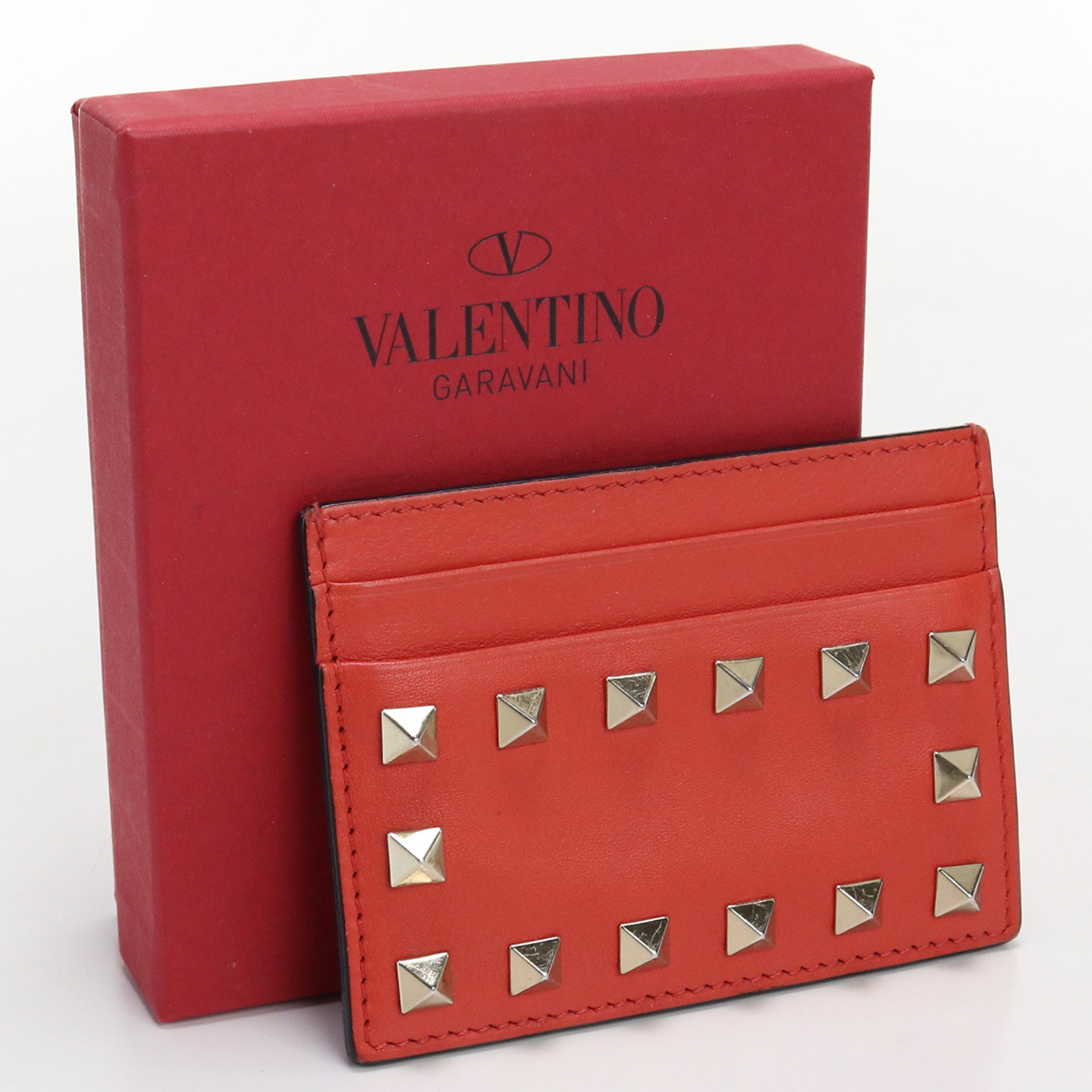 格安販売中 中古ヴァレンティノVALENTINO スタッズ付きカードケース