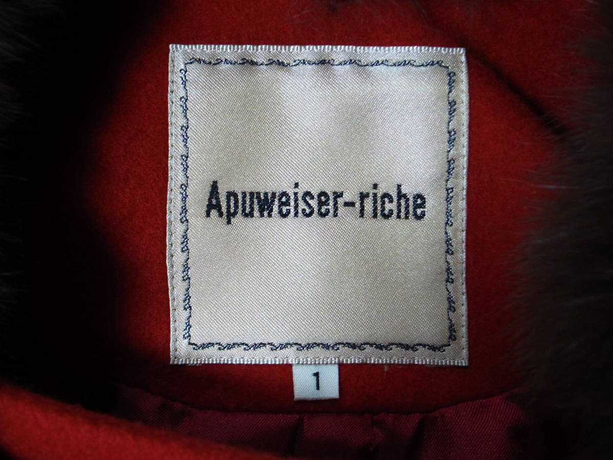 *Apuweiser-riche Apuweiser-riche * stole attaching .3WAY coat * red * size 1(S)