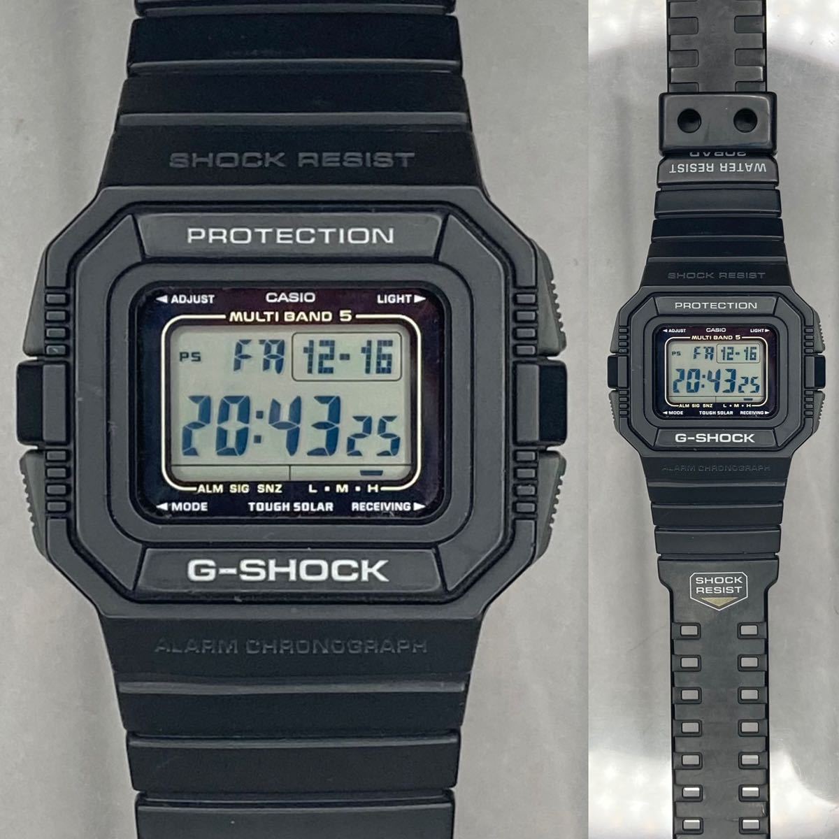 AL完売しました。 美品 CASIO G-SHOCK GW-5500 タフソーラー 電波受信
