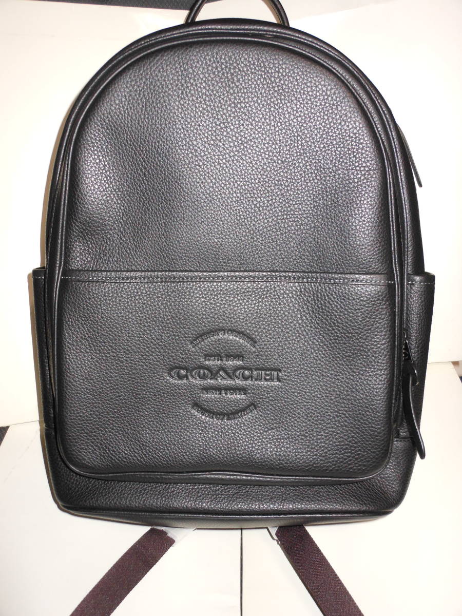 2022年最新海外 コーチ 新品☆未使用☆ COACH ブラック レザー バック